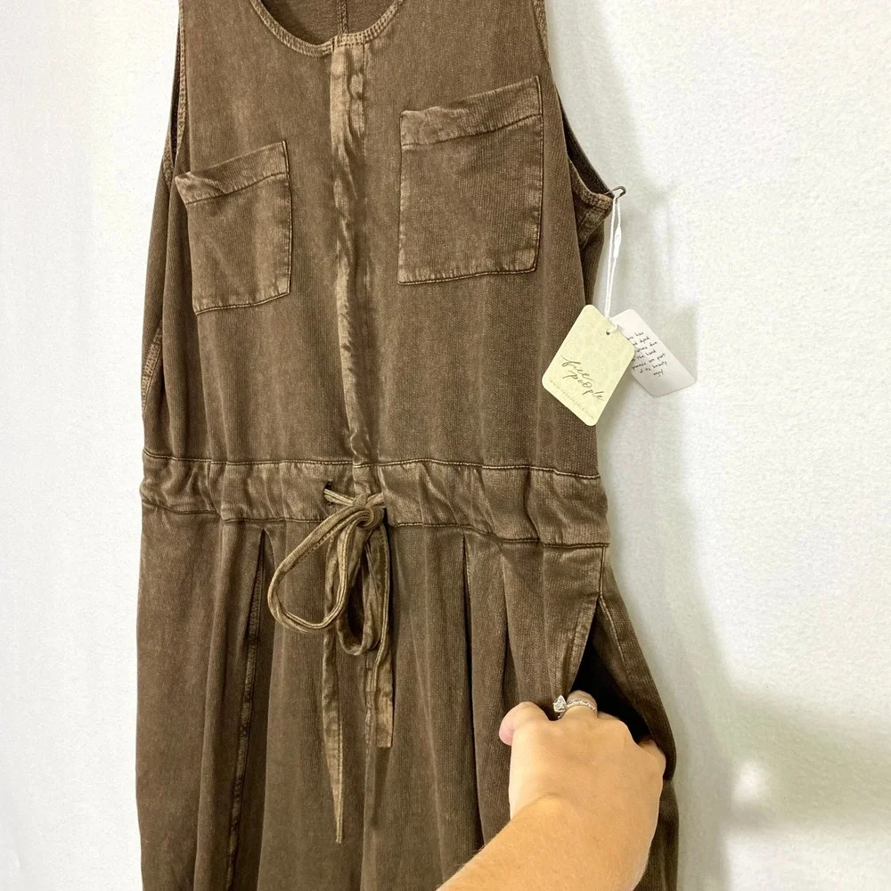 Free People Jumpsuit Sz Small Boho Chic Coastal Beach Festival Cottagecore NWT